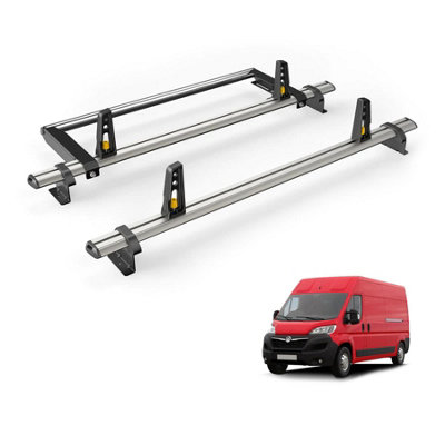 B&Q -  Vauxhall Movano (2022+) Roof Rack 2 Aluminium Roof BarsRear Ladder Roller With Loadstops Ultibar Plus Vg245-2/vgr-16