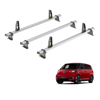B&Q -  Vw Id Buzz (2022+) Roof Rack 3 Aluminium Roof Bars With LoadstopsUltibar PlusVg347-3