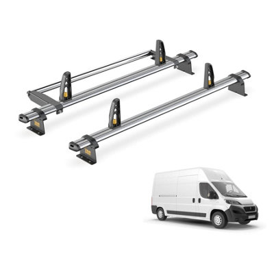 B&Q -  Fiat Ducato (2006+) Roof Rack 2 Steel Roof BarsRear Ladder Roller With LoadstopsUltibar TradeVg245-2/vgr-20
