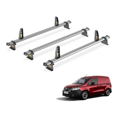 B&Q -  Renault Kangoo (2021+) Roof Rack 3 Steel Roof Bars With LoadstopsUltibar TradeVg344-3