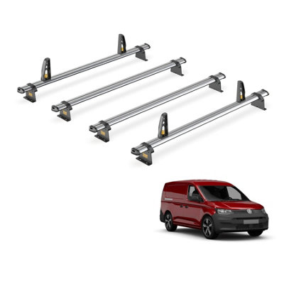 B&Q -  Vw Caddy (2020+) Roof Rack 4 Steel Roof Bars With LoadstopsUltibar TradeVg341-4