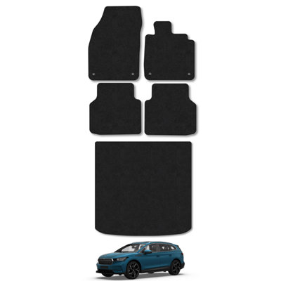 Skoda Enyaq Iv (2021+) Boot Liner Mat Tailored Fit Red Trim Carpet Protection Car Accessory Custom Fit By Car Mat Co from B&Q