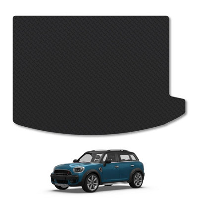 Car Mat Co Mini Countryman (2017-2023) Heavy-Duty Rubber Boot Mat Tailored Accessory Protector Durable 5mm Thick Waterproof from B&Q
