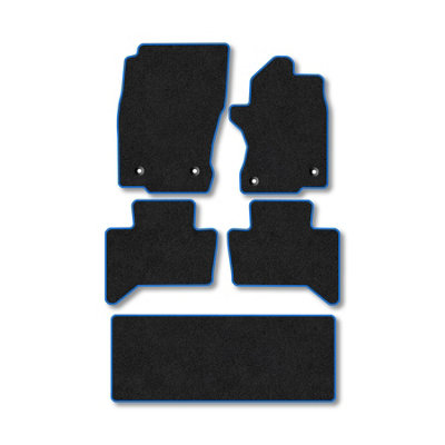Car Mat Co Toyota Land Cruiser 7 Model 2024+ Car Mats Blue Trim Carpet Tailored from B&Q