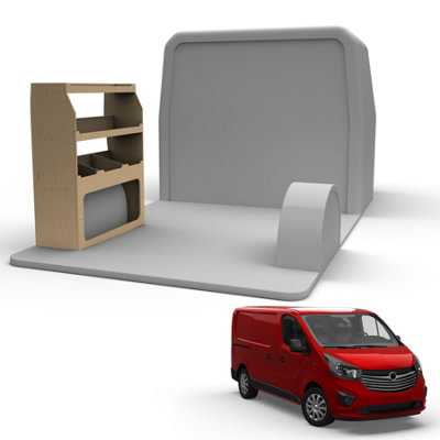B&Q -  Plywood Racking For Renault Trafic (2014+)Passenger Side Shelving Xl Storage Unit Fitting Fixtures Included