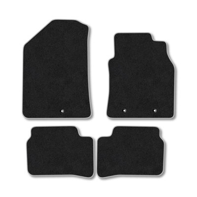 Car Mat Co Hyundai I10 (2014-2020) Premium Car Mats Tufted-Pile Carpet Grey Trim Tailored Fit Car Accessories Durable Set from B&Q