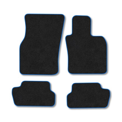 Car Mat Co Mini Cooper (2014+) (3 Door) (F56) Premium Car Mats Tufted-Pile Carpet Blue Trim Tailored Fit Car Accessories Durable Set from B&Q