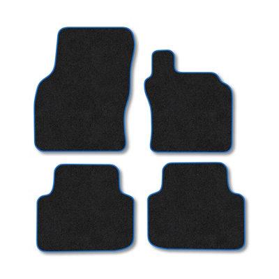 Car Mat Co Vw Passat (2014-2023) Premium Car Mats Tufted-Pile Carpet Blue Trim Tailored Fit Car Accessories Durable Set from B&Q