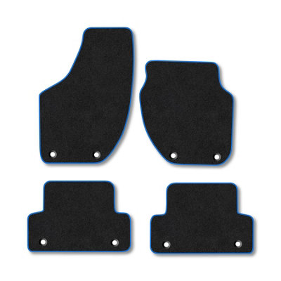 Car Mat Co Volvo V40 (2012-2019) (8 Clip) Premium Car Mats Tufted-Pile Carpet Blue Trim Tailored Fit Car Accessories Durable Set from B&Q