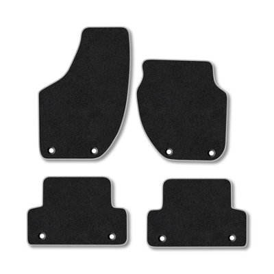 Car Mat Co Volvo V40 (2012-2019) (8 Clip) Premium Car Mats Tufted-Pile Carpet Grey Trim Tailored Fit Car Accessories Durable Set from B&Q