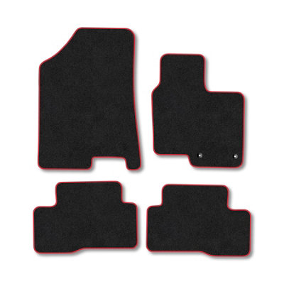 Car Mat Co Hyundai Tucson (2021+) (Hybrid) Premium Car Mats Tufted-Pile Carpet Red Trim Tailored Fit Car Accessories Durable Set from B&Q