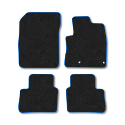 Car Mat Co Nissan Qashqai (2021+) (Mild Hybrid) Premium Car Mats Tufted-Pile Carpet Blue Trim Tailored Fit Car Accessories Durable Set from B&Q