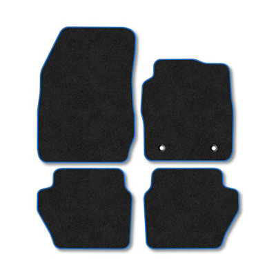 Car Mat Co Ford Fiesta (2008-2011) (Mk6) Premium Car Mats Tufted-Pile Carpet Blue Trim Tailored Fit Car Accessories Durable Set from B&Q