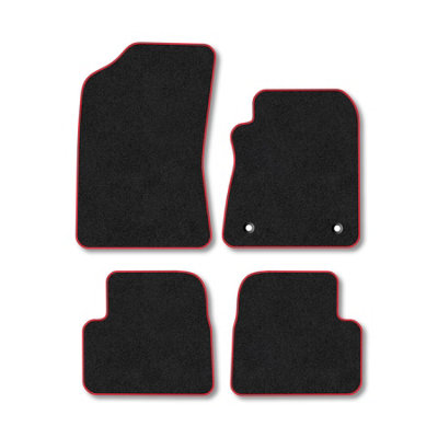 Car Mat Co Citroen C3 (2017+) Premium Car Mats Tufted-Pile Carpet Red Trim Tailored Fit Car Accessories Durable Set from B&Q