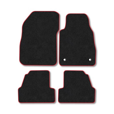 Car Mat Co Vauxhall Mokka (2012-2019) Premium Car Mats Tufted-Pile Carpet Red Trim Tailored Fit Car Accessories Durable Set from B&Q