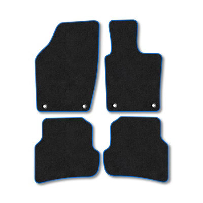 Car Mat Co Seat Ibiza (2008-2017) Premium Car Mats Tufted-Pile Carpet Blue Trim Tailored Fit Car Accessories Durable Set from B&Q