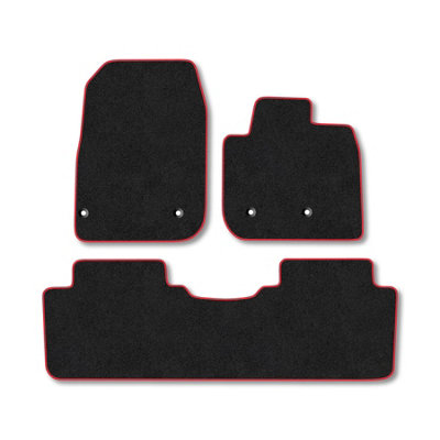Car Mat Co Nissan Ariya (2022+) Premium Car Mats Tufted-Pile Carpet Red Trim Tailored Fit Car Accessories Durable Set from B&Q