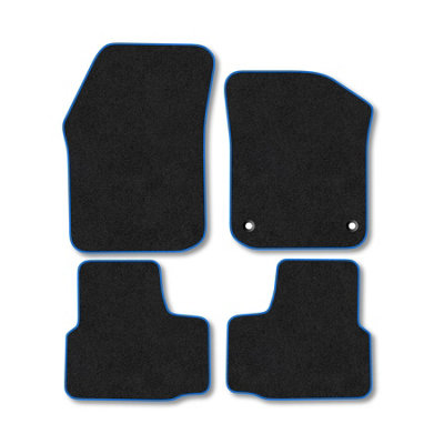 B&Q -  Vw Up (2012+) Premium Car Mats Tufted-Pile Carpet Blue Trim Tailored Fit Car Accessories Durable Set