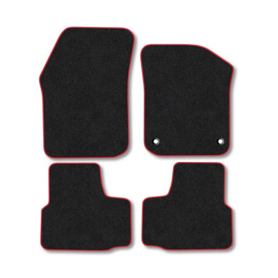 B&Q -  Vw Up (2012+) Premium Car Mats Tufted-Pile Carpet Red Trim Tailored Fit Car Accessories Durable Set