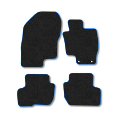 Car Mat Co Mitsubishi Outlander (2014-2021)  Phev Premium Car Mats Tufted-Pile Carpet Blue Trim Tailored Fit Car Accessories Durable Set from B&Q