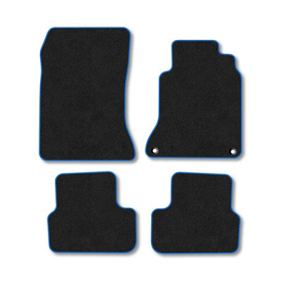 Car Mat Co Mercedes A-Class (2012-2018) (W176) Premium Car Mats Tufted-Pile Carpet Blue Trim Tailored Fit Car Accessories Durable Set from B&Q