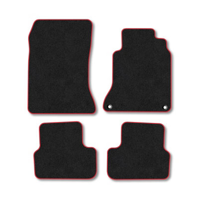 Car Mat Co Mercedes A-Class (2012-2018) (W176) Premium Car Mats Tufted-Pile Carpet Red Trim Tailored Fit Car Accessories Durable Set from B&Q