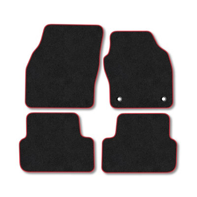 Car Mat Co Seat Ibiza (2017+) Premium Car Mats Tufted-Pile Carpet Red Trim Tailored Fit Car Accessories Durable Set from B&Q