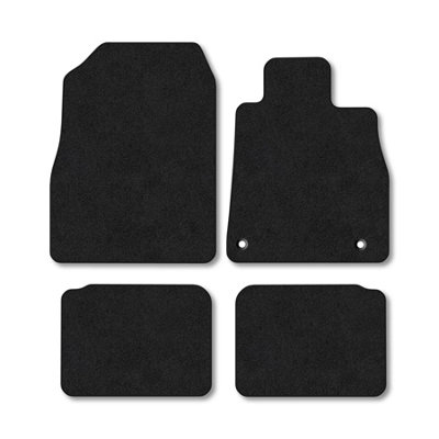Car Mat Co Nissan Micra (2017+) Premium Car Mats Tufted-Pile Carpet Black Trim Tailored Fit Car Accessories Durable Set from B&Q