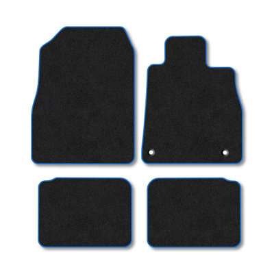 Car Mat Co Nissan Micra (2017+) Premium Car Mats Tufted-Pile Carpet Blue Trim Tailored Fit Car Accessories Durable Set from B&Q