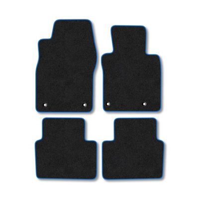 Car Mat Co Mazda 3 (2019+) Premium Car Mats Tufted-Pile Carpet Blue Trim Tailored Fit Car Accessories Durable Set from B&Q