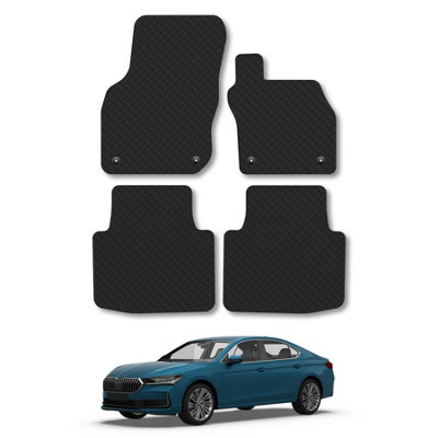 Car Mat Co Skoda Superb Estate (2024+) 5mm Rubber Car Mats Heavy-Duty Tailored Fit from B&Q