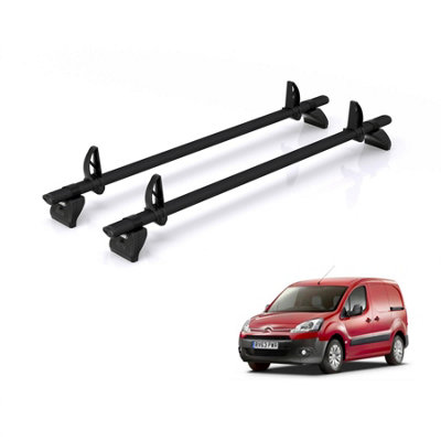 B&Q -  Roof Rack For Citroen Berlingo (2008-2018) 2X Aluminium Roof BarsKammbar BlackGa2Ba
