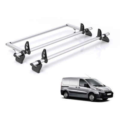 B&Q - Toyota Proace Roof Rack For 2013-2016 (Barn Doors) 2X Bars & RollerRhino Pro Only Fits Models With Rear Barns Doors