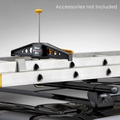 B&Q -  Roof Rack For Ford Transit Connect (2024+) 3X Aluminium Roof Bar & Ladder RollerKammbar BlackKd3Ba/br23