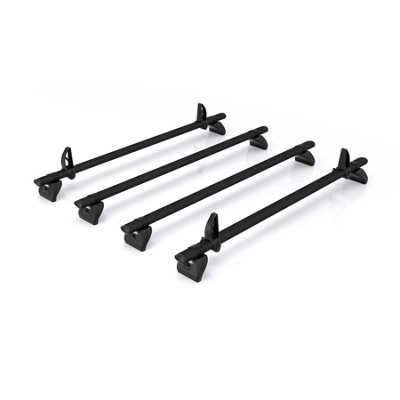 B&Q - Vd  Kammbar Black & Roller 4 Bars Roof Rack For The Vw Caddy 2020+ Suitable Only For Maxi Models