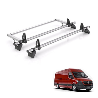 B&Q - Vd  Kammbar Fleet & Roller 2 Bars Roof Rack For The Mercedes Sprinter 2018+ Only Fits H2 Roof Models