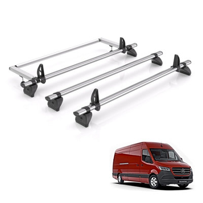 B&Q - Vd  Kammbar Fleet & Roller 3 Bars Roof Rack For The Mercedes Sprinter 2018+ Only Fits H2 Roof Models