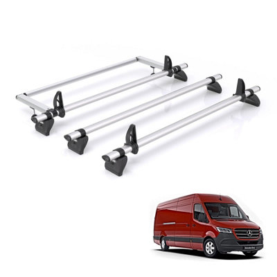 B&Q - Vd  Kammbar Pro & Roller 3 Bars Roof Rack For The Mercedes Sprinter 2018+ Only Fits H2 Roof Models