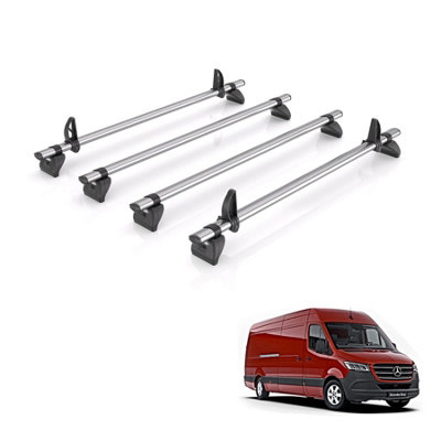 B&Q -  Roof Rack For Mercedes Sprinter (2018+) 4X Steel Roof BarsKammbar FleetMc4Fl