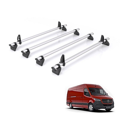 B&Q -  Roof Rack For Mercedes Sprinter (2018+) 4X Aluminium Roof BarsKammbar ProMc4Pr