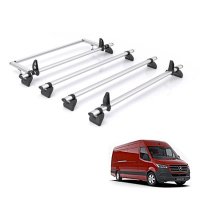 B&Q - Vd  Kammbar Pro & Roller 4 Bars Roof Rack For The Mercedes Sprinter 2018+ Only Fits H2 Roof Models