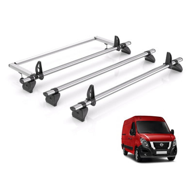 B&Q - Vd  Kammbar Fleet & Roller 3 Bars Roof Rack For The Nissan Nv400 2010-2021 Only Fits H1/h2 Roof Heights