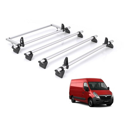 B&Q - Vauxhall Movano Roof Rack For 2010-2021 4X Bars & RollerRhino Pro Only Suitable For H1/h2 Roof Height Models
