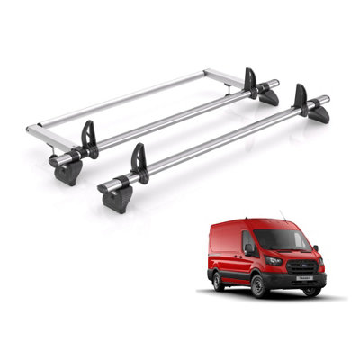 B&Q - Vd  Kammbar Fleet & Roller 2 Bars Roof Rack For The Ford Transit 2013-2024 Only Fits Long (L3) Wheelbase