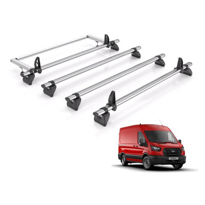 B&Q - Vd  Kammbar Fleet & Roller 4 Bars Roof Rack For The Ford Transit 2013-2024 Only Fits Long (L3) Wheelbase
