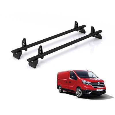 B&Q -  Roof Rack For Vauxhall Vivaro (2014-2019) 2X Aluminium Roof Bars (Only Fits Standard (H1) Roof)Kammbar BlackVa2Ba