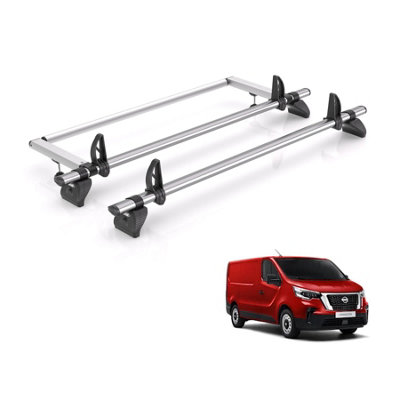 B&Q - Vd  Kammbar Fleet & Roller 2 Bars Roof Rack For The Nissan Primastar 2022+ Only Fits Standard (H1) Roof