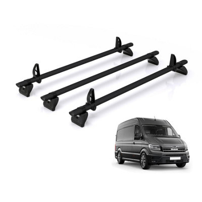 B&Q -  Roof Rack For Man Tge (2017+) 3X Aluminium Roof BarsKammbar BlackVc3Ba