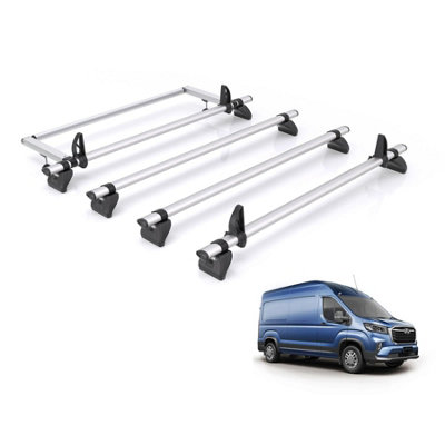 B&Q - Maxus Deliver 9 Roof Rack For (LongHigh Roof) 4X Bars & RollerRhino Pro Only Fits Long (L3) Wheelbase Models With High Roof