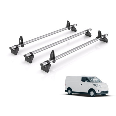 B&Q -  Roof Rack For Maxus E-Deliver 3 (2021+) 3X Steel Roof Bars (Only Fits Swb (L1) Wheelbase)Kammbar FleetXd3Fl